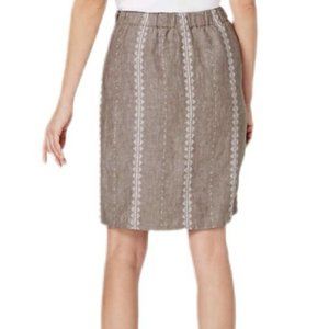 🆕️J. Jill Love Linen Latte Multi Stripe Sk